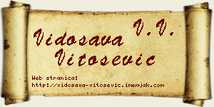 Vidosava Vitošević vizit kartica